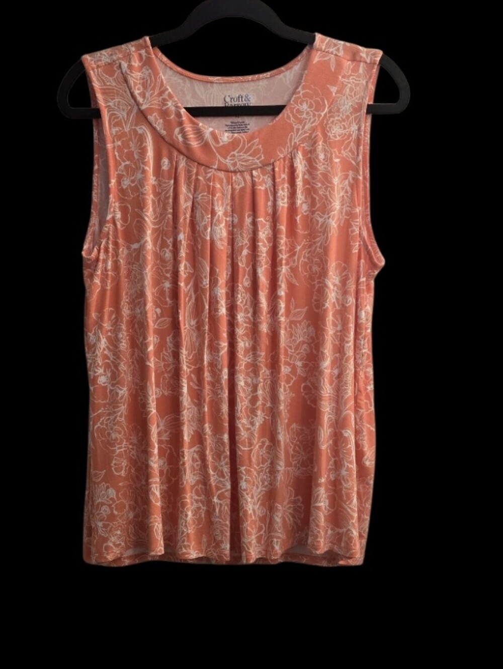 croft & barrow Coral floral top. XL